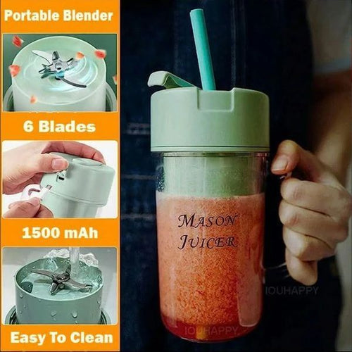 Crusher Juicer 2 In 1 Mini Portable USB Rechargeable High Quality 6 Blades